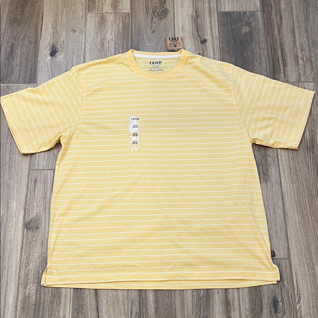 Izod Men's Short Sleeve Yellow Tee